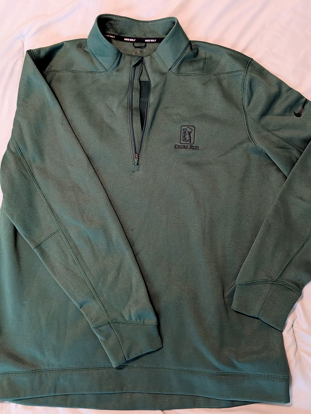 Nike Green Golf Fleece Half-Zip Pullover - Picture 2 of 5